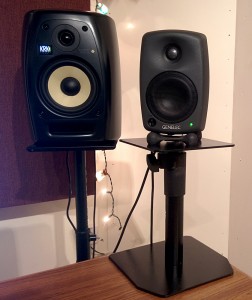 Genelec 8020a speaker on a stand